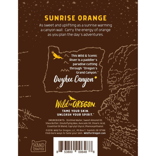 Wild For Oregon Owyhee Canyon Sunrise Orange Body Lotion 6oz NWFG - Wild For Oregon
