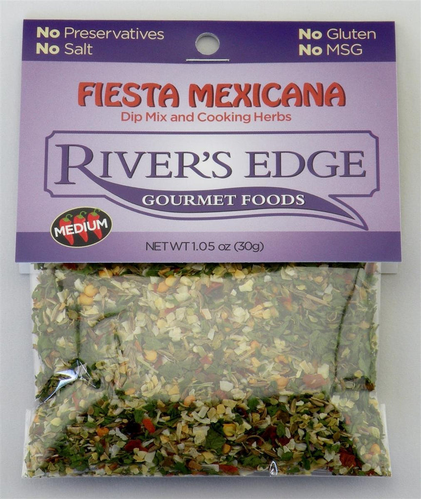 Rivers Edge Fiesta Mexicana Dip Mix 1.05oz NWFG - Rivers Edge Gourmet Foods