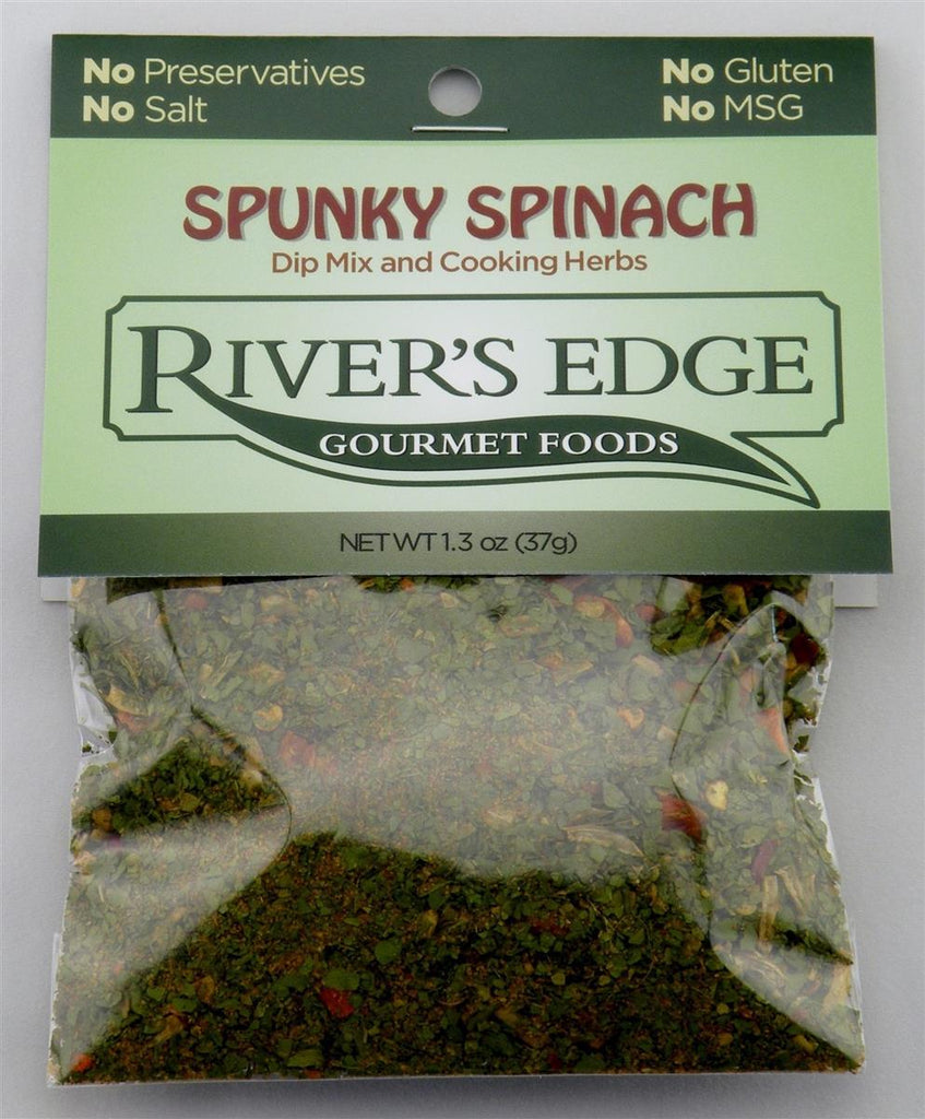 Rivers Edge Spunky Spinach Dip Mix 1.3oz NWFG - Rivers Edge Gourmet Foods