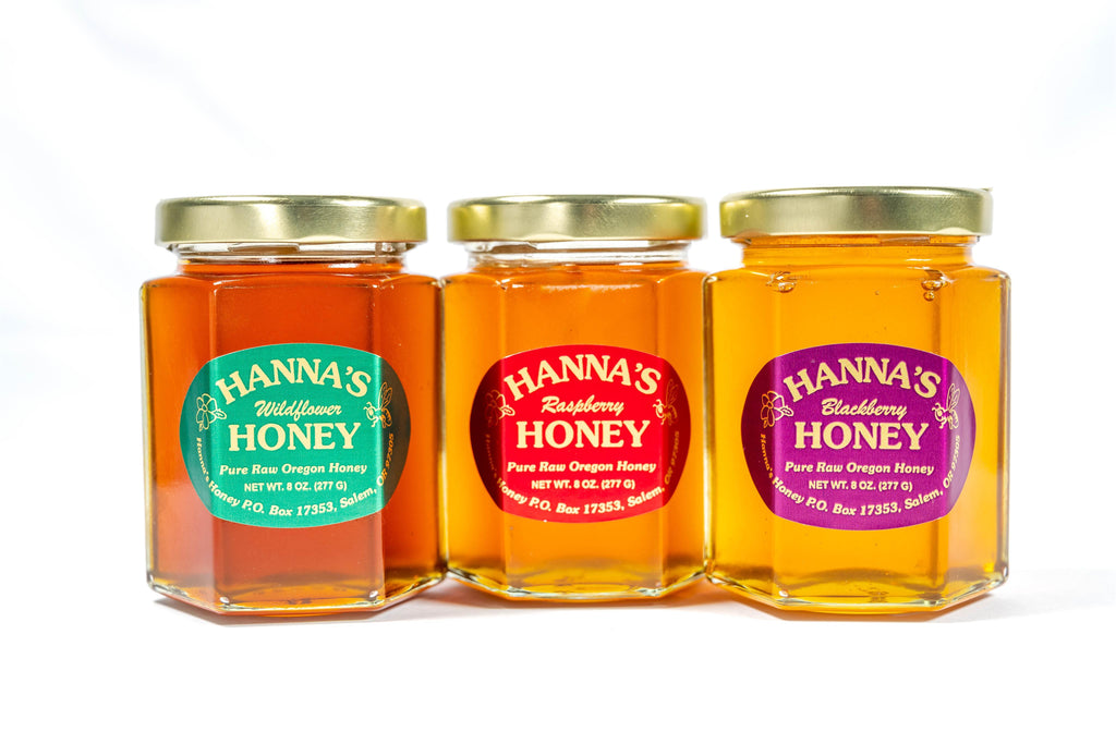Hanna's Honey Clover Honey 8oz NWFG - Hanna's Honey