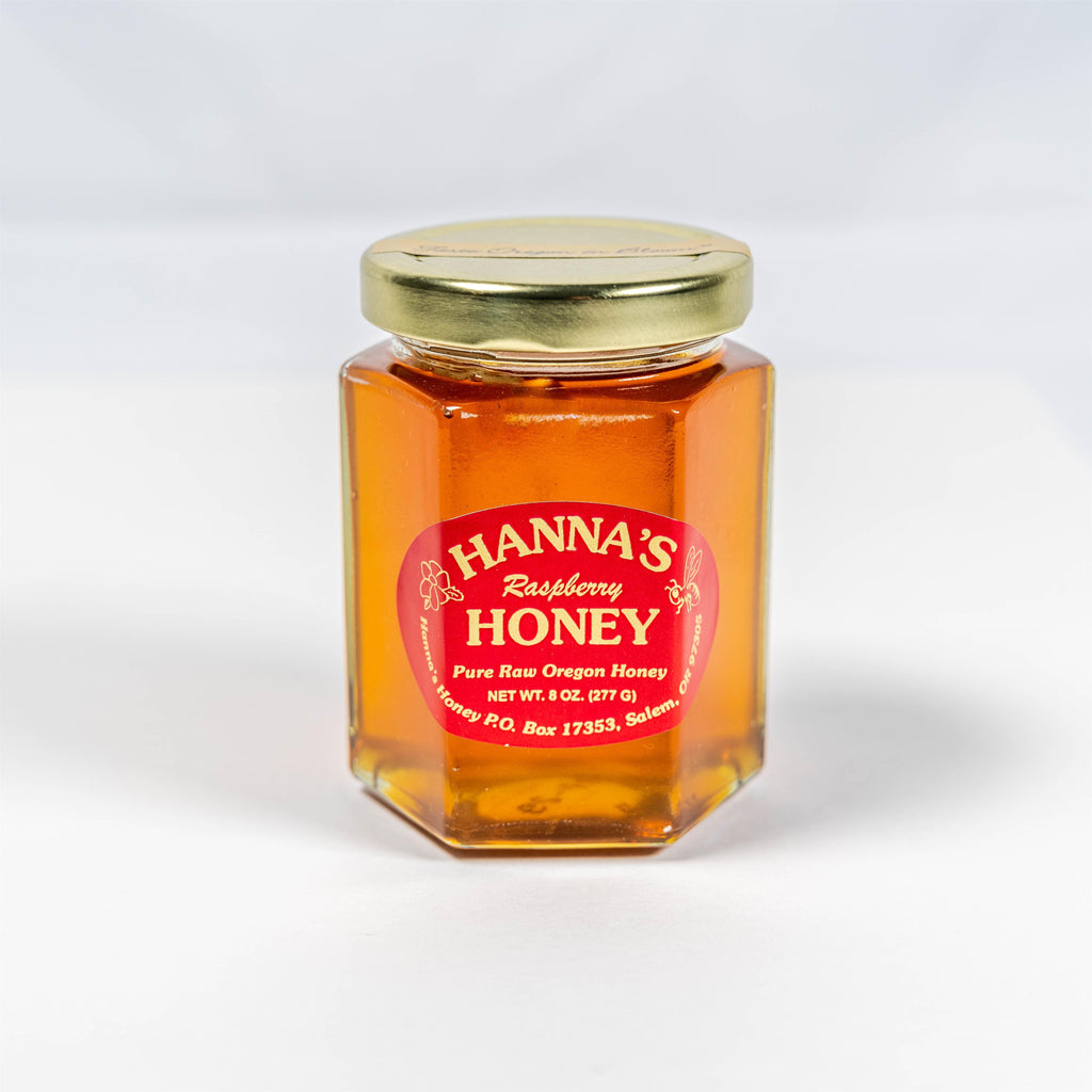 Hanna's Honey Raspberry Honey 8oz NWFG - Hanna's Honey