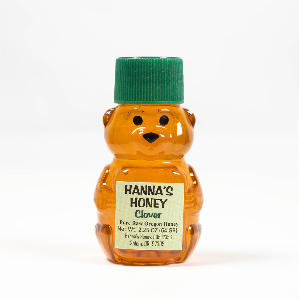 Hanna's Honey Small Honey Bear Clover 2.25oz NWFG - Hanna's Honey