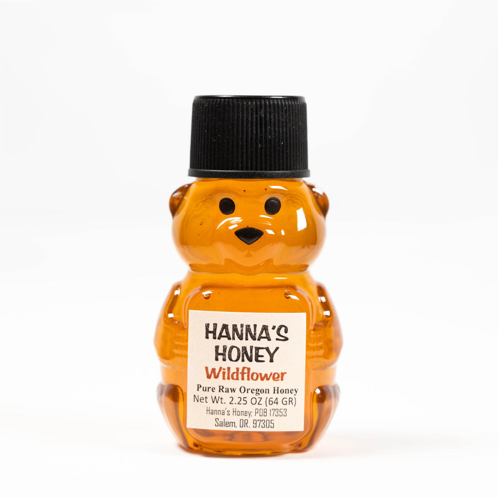 Hanna's Honey Small Honey Bear Wildflower 2.25oz NWFG - Hanna's Honey