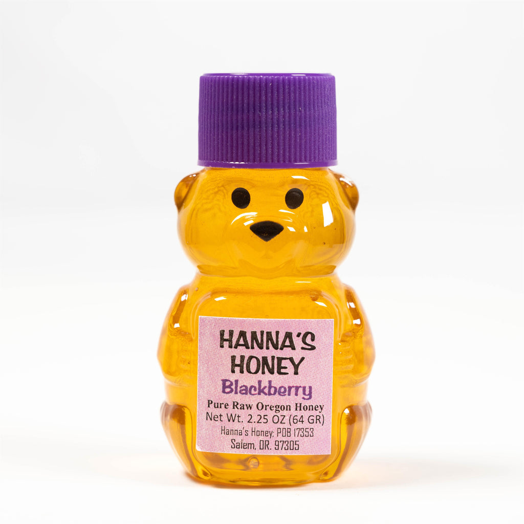 Hanna's Honey Small Honey Bear Blackberry 2.25oz NWFG - Hanna's Honey