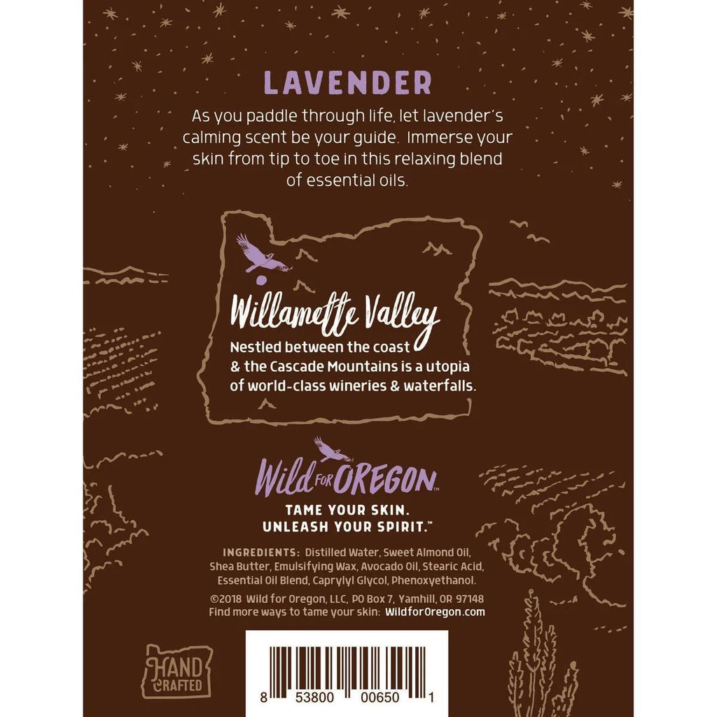 Wild For Oregon Willamette Valley Lavender Body Lotion 6oz NWFG - Wild For Oregon