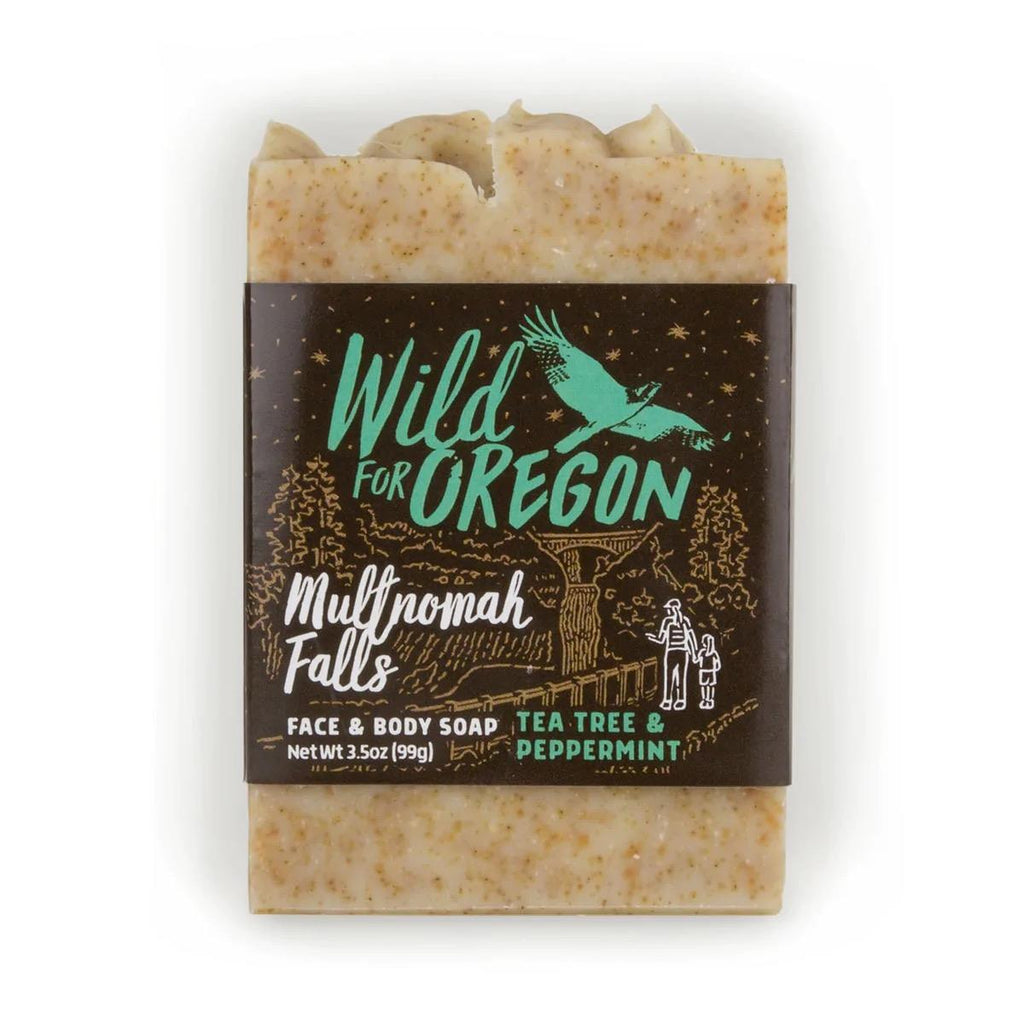 Wild For Oregon Multnomah Falls Tea Tree and Peppermint Face and Body Soap 3.5oz NWFG - Wild For Oregon