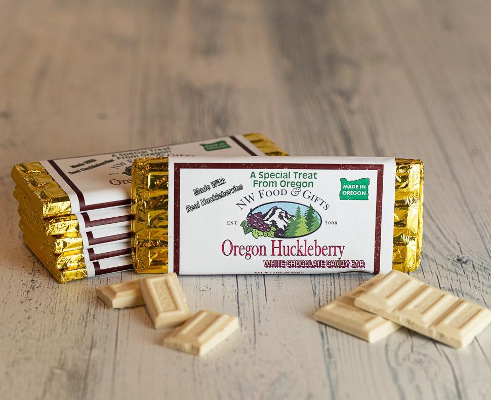 NW Signature Huckleberry White Chocolate Bar 2oz NWFG - NW Food and Gifts Signature Products