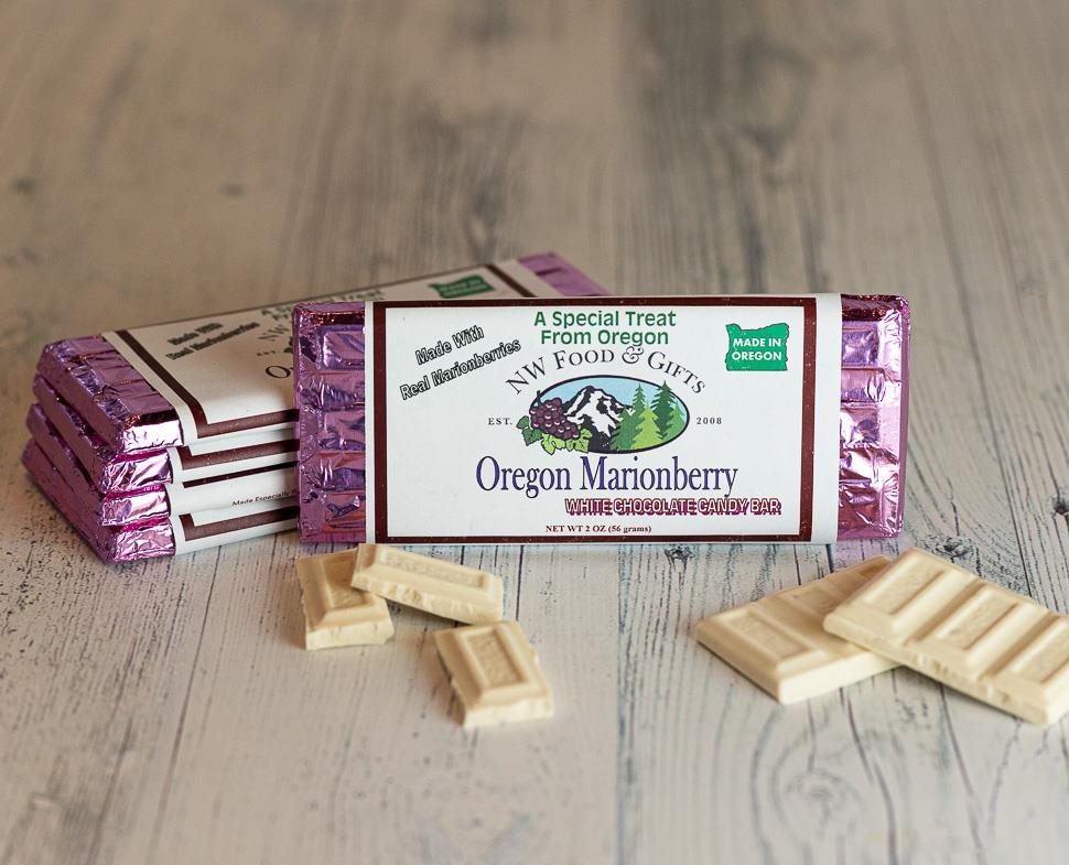 NW Signature Marionberry White Chocolate Bar 2oz NWFG - NW Food and Gifts Signature Products