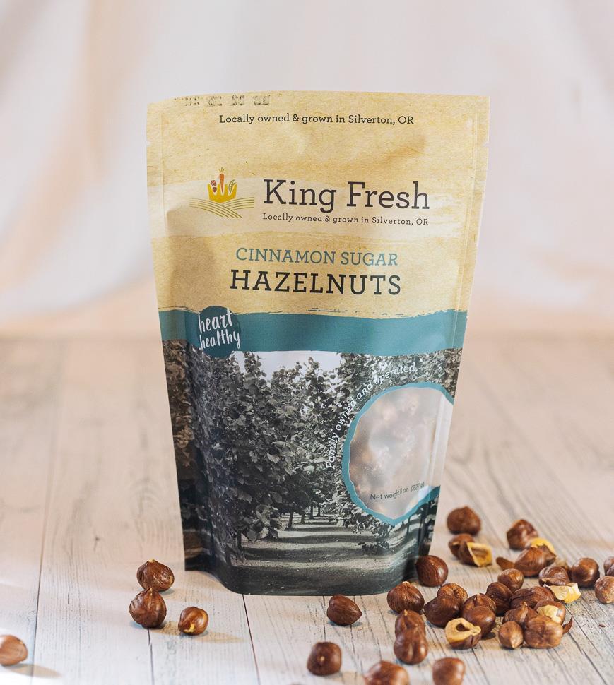 King Fresh Cinnamon Sugar Hazelnuts 8oz NWFG - King Fresh Produce & Hazelnuts