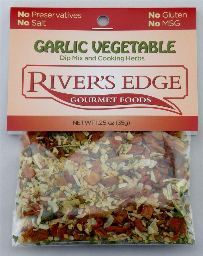 Rivers Edge Garlic Vegetable Dip Mix 1.25oz NWFG - Rivers Edge Gourmet Foods