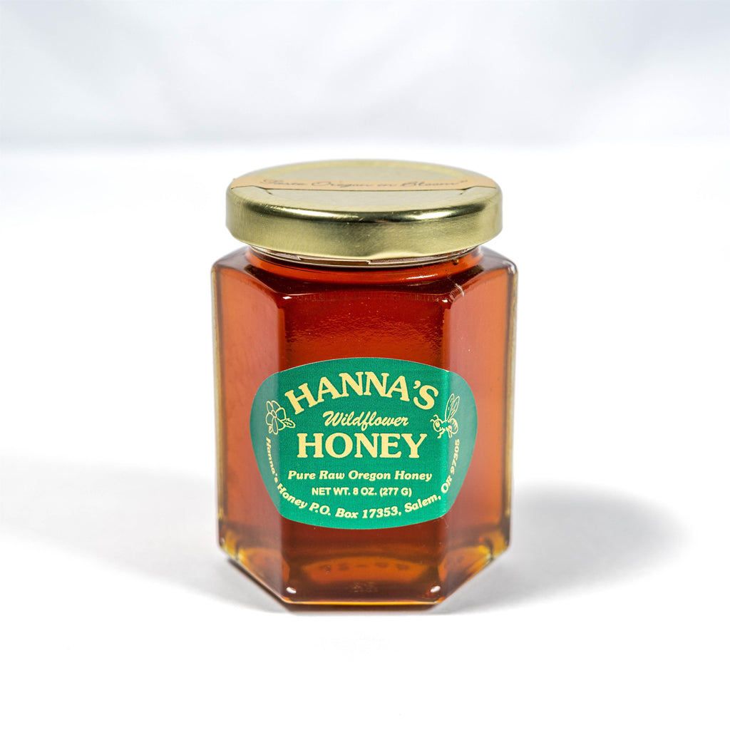 Hanna's Honey Wildflower Honey 8oz NWFG - Hanna's Honey